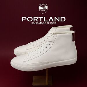 New Portland Men’s River Mid White Burgundy Sneakers 13